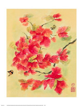 Framed Autumn Leaves II Print