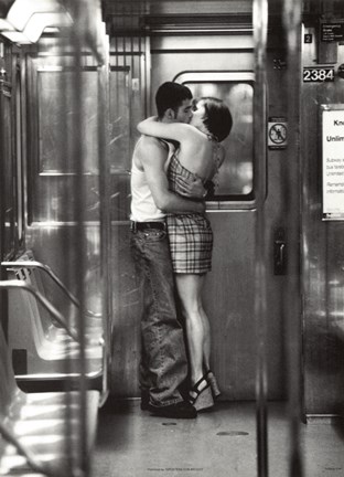 Framed Subway Kiss Print