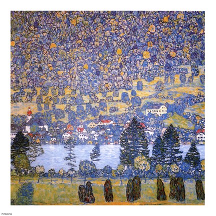 Framed Mountain Slope at Unterach Print