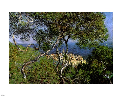 Framed Landscape at Bordighera Print