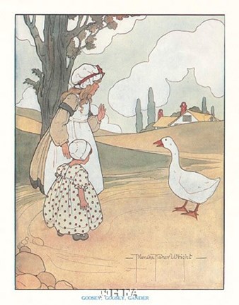 Framed Goosey, Goosey, Gander Print