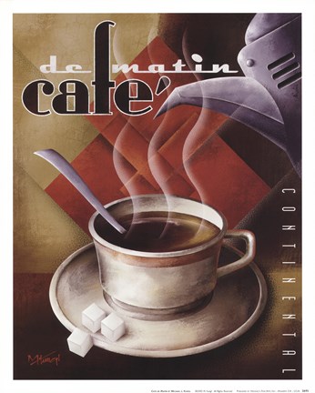 Framed Cafe de Matin Print