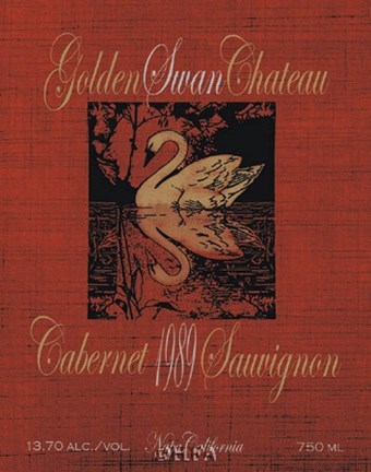 Framed Golden Swan Print