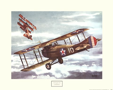 Framed French Spad, 1916 Print
