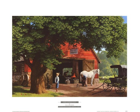 Framed Horse and Buggy Days Print