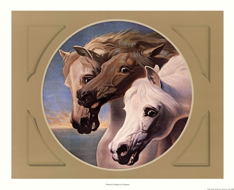 Framed Pharoah&#39;s Horses Print
