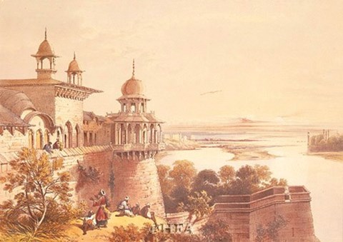 Framed Palace and Fort at Agra Print