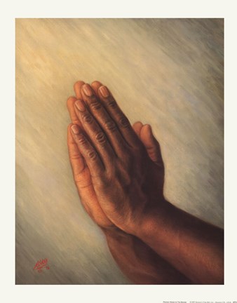 Framed Praying Hands Print