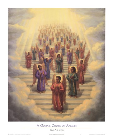 Framed Gospel Choir of Angels Print