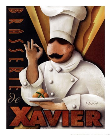 Framed Brasserie de  Xavier Print