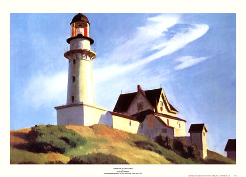 Framed Lighthouse at Two Lights Print