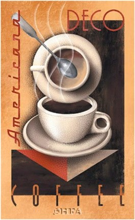 Framed Americana Deco Coffee Print
