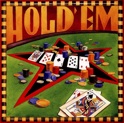 Framed Hold &#39;em Poker Print