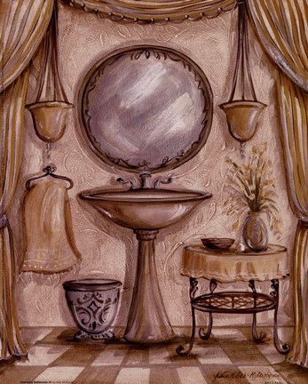 Framed Charming Bathroom IV Print