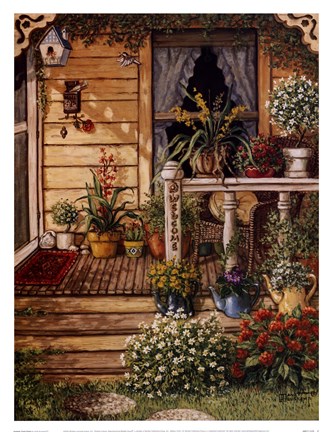 Framed Summer Front Porch Print