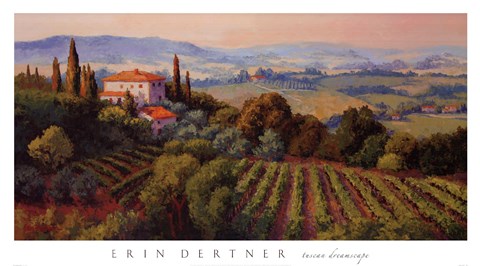 Framed Tuscan Dreamscape Print