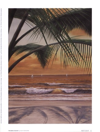 Framed Paradiso Sunset Print