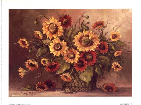 Framed Sunflower Bouquet Print