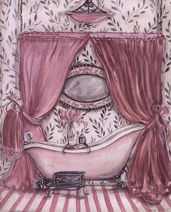 Framed Fanciful Bathroom II Print