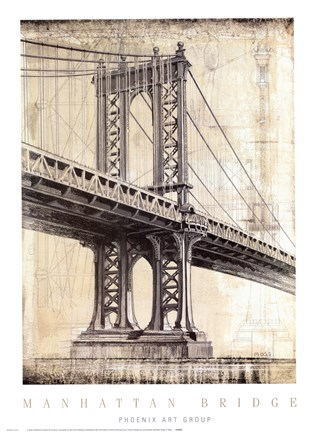 Framed Manhattan Bridge Print