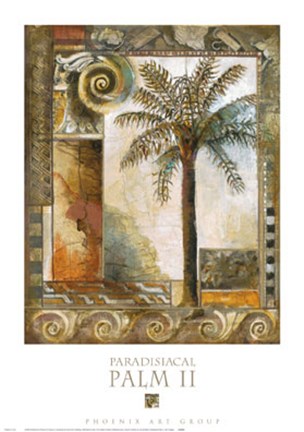 Framed Paradisiacal Palm II Print