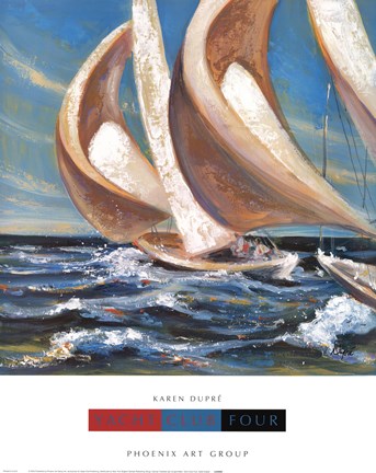 Framed Yacht Club Four Print