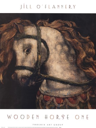 Framed Wooden Horse One Print