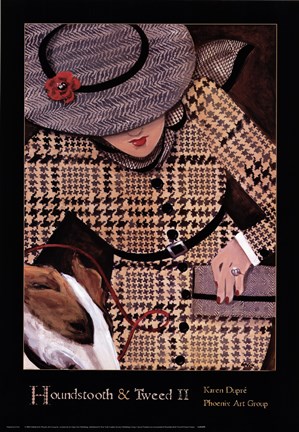 Framed Houndstooth and Tweed II Print