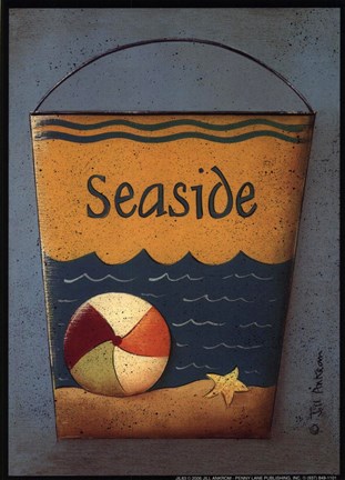 Framed Seaside Bucket Print