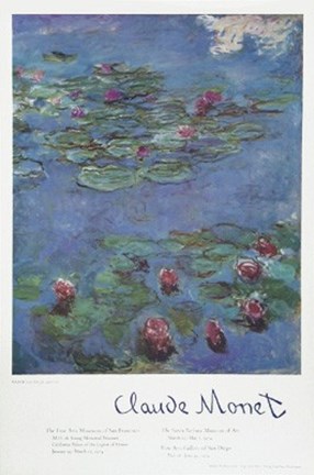 Framed Waterlilies Print