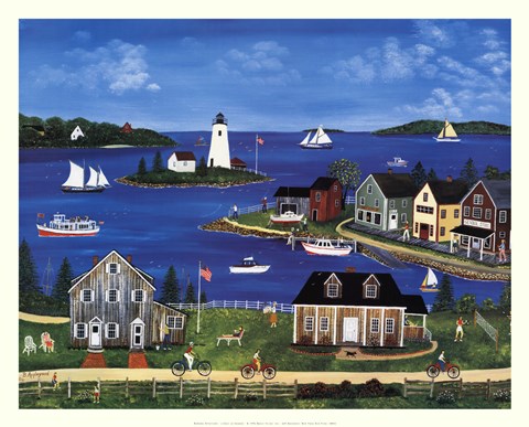 Framed Cove in Summer Print