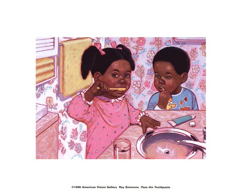 Framed Pass the Toothpaste Print