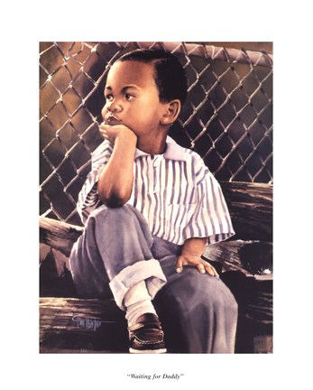 Framed Waiting for Daddy Print