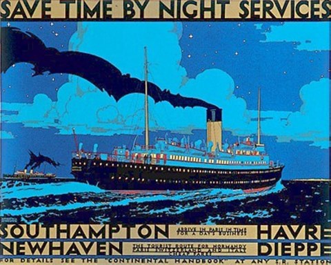 Framed Save Time by Night (litho) Print