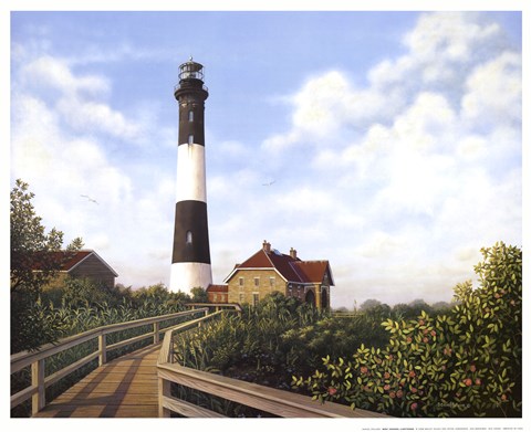 Framed West Channel Lighthouse Print