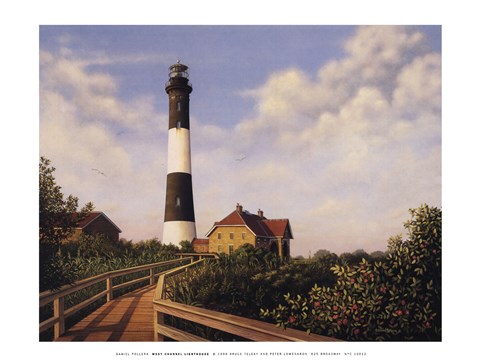 Framed West Channel Lighthouse (mini) Print