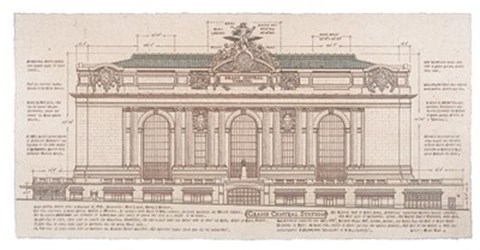 Framed Grand Central Station (Facade) Print