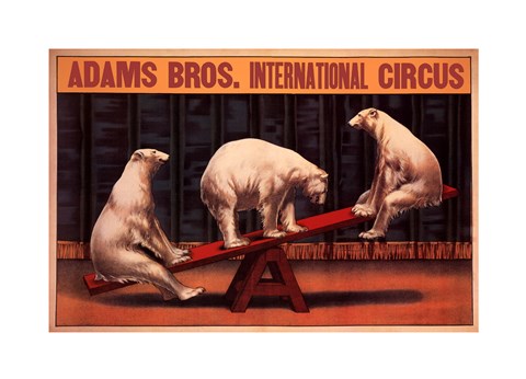 Framed Adams Bros Int'l Circus Print
