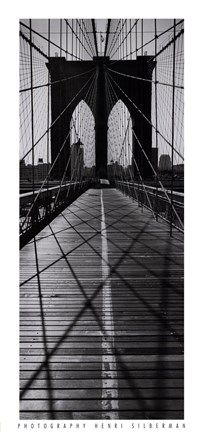 Framed Across the Brooklyn Bridge Print