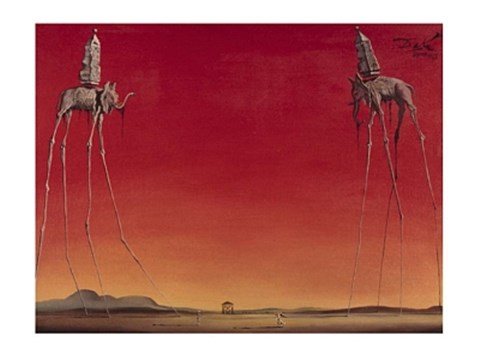 Framed Les Elephants, c.1948 Print