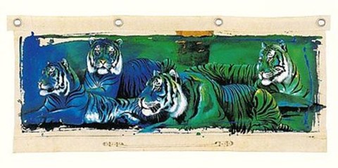 Framed White Tigers Print