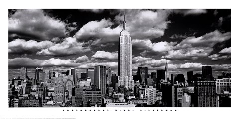 Framed New York, New York, Clouds Over Manhattan Print