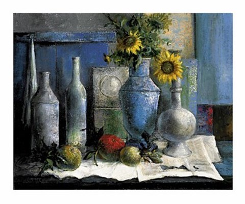 Framed Nature Morte a la Pendule Print