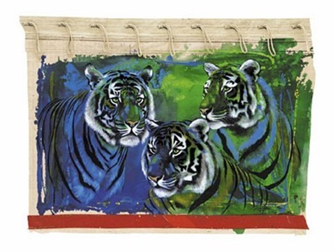 Framed Three Tigers Print