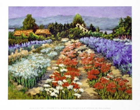 Framed Fleurs a Couper Print