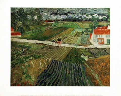 Framed Paysage d&#39;Auvers apres la Pluie Print