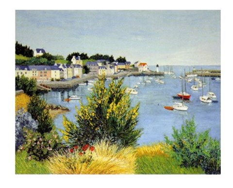 Framed Coquelicots et Genets Print