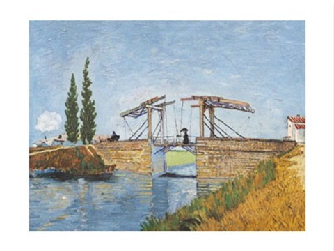 Framed Le Pont de Langlois, Arles Print