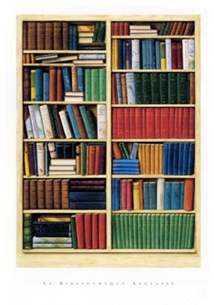 Framed La Bibliotheque Anglaise Print