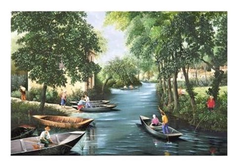 Framed Sous les Ombrages du Marais Poietvin Print